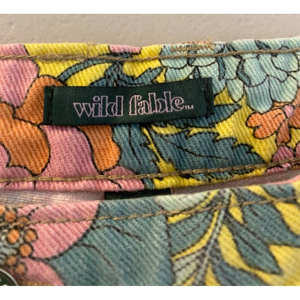 Wild Fable Womens Floral Print Denim Shorts Size 16 Cotton - Picture 3 of 13